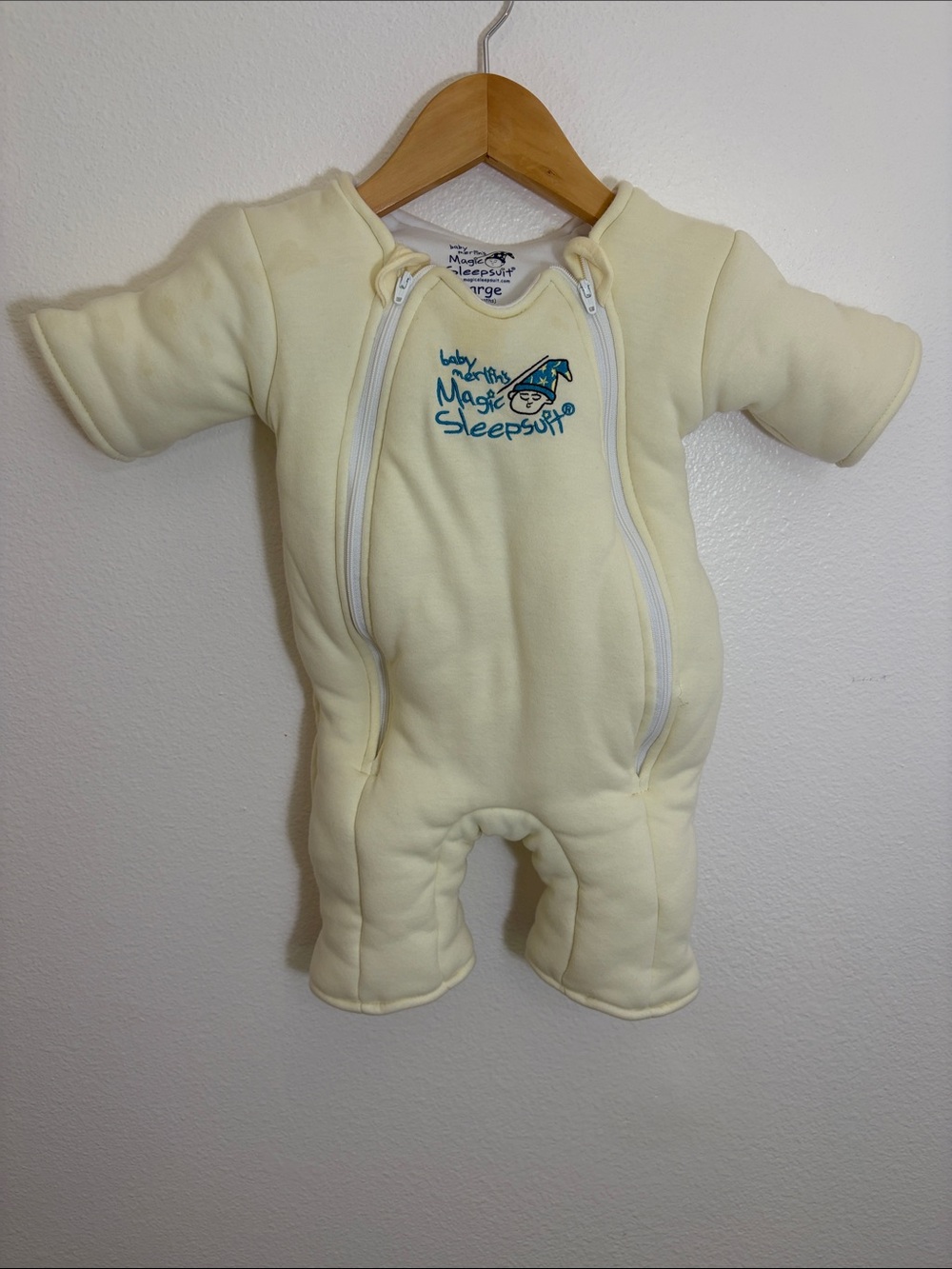 Baby Merlin’s Magic Sleepsuit Cream Light Yellow Baby One-Piece Sleeper